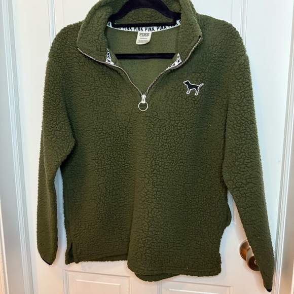 PINK Victoria's Secret Tops - PINK Victoria's Secret Green Cowl Neck Sweater